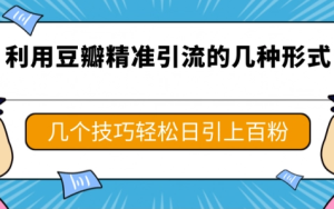 豆瓣轻松引流1000+ 详细拆解，纯干货分享-副业吧创业