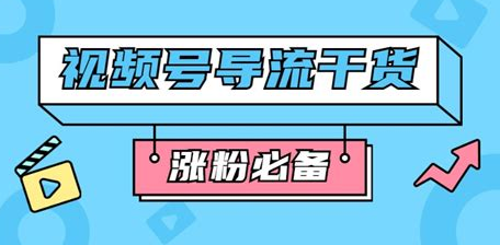 免费分享 视频号最新技术方法引流  日引流200+ 视频号新红利流量入口教程方法-副业吧创业