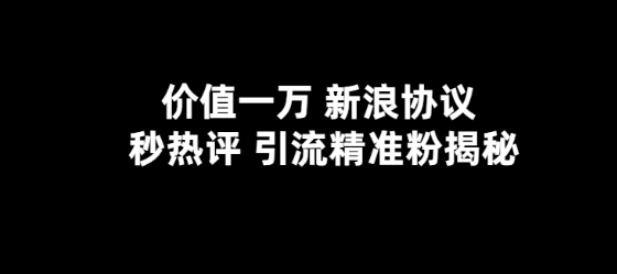 价值一万的秒热评协议 可以瞬间点赞几百几千几万等 引流精准粉揭秘-副业吧创业