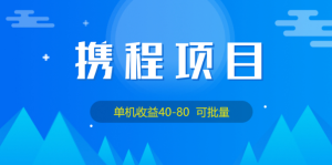 外面收费199携程项目单机40-80可批量-副业吧创业