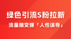 绿色引流 S 粉拉新项目流量随变爆，人性误导之「明星塌房」小白大神专享日入 300+-副业吧创业