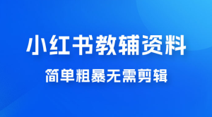 小红书教辅资料掘金，热门蓝海项目，简单粗暴无需剪辑，新手小白也能月入 1W+-副业吧创业