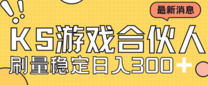 快手游戏合伙人新项目，新手小白也可日入300+，工作室可大量跑(快手游戏合伙人手游)-副业吧创业