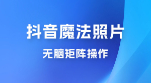 抖音最新超蓝海项目，魔法照片，无脑矩阵操作，小白也能日入 1000+-副业吧创业