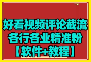 【日引500+】好看视频评论截流各行各业精准粉-副业吧创业