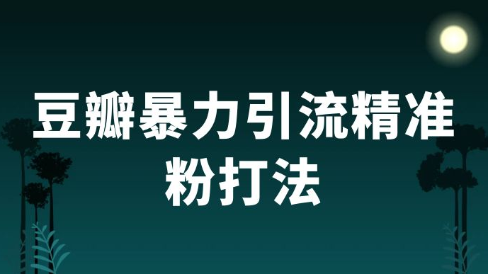 豆瓣暴力引流精准粉打法 一天轻松引流 100+-副业吧创业