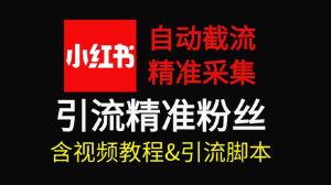 自动截流 99+ 的小红书自动化脚本，小红书头像点赞脚本，日引几十精准粉-副业吧创业