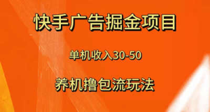 快手极速版广告掘金项目，养机流玩法，单机单日30—50-副业吧创业