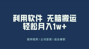 最新蓝海独家玩法，利用软件无脑搬运，小白轻松日入1000＋-副业吧创业