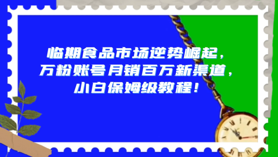 临期食品市场逆势崛起，万粉账号月销百万新渠道，小白保姆级教程！-副业吧创业